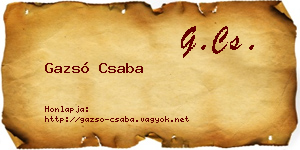 Gazsó Csaba névjegykártya